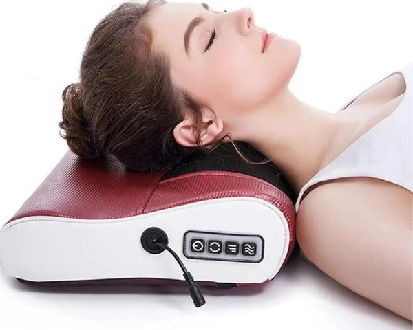 Electric Massage Pillow with Speed Control – Full Body Relaxation Massager for Neck, Waist & Abdomen | PU Leather, Plug-In Design, No Batteries Needed