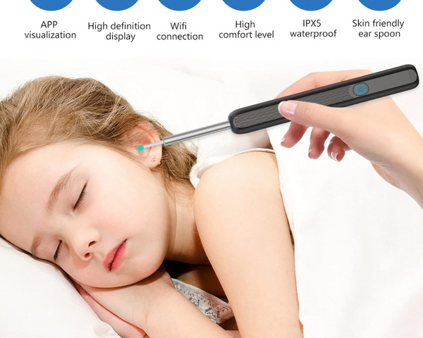 Waterproof Ear Wax Removal Cleaner Kit with 3264P HD Camera – 360° View