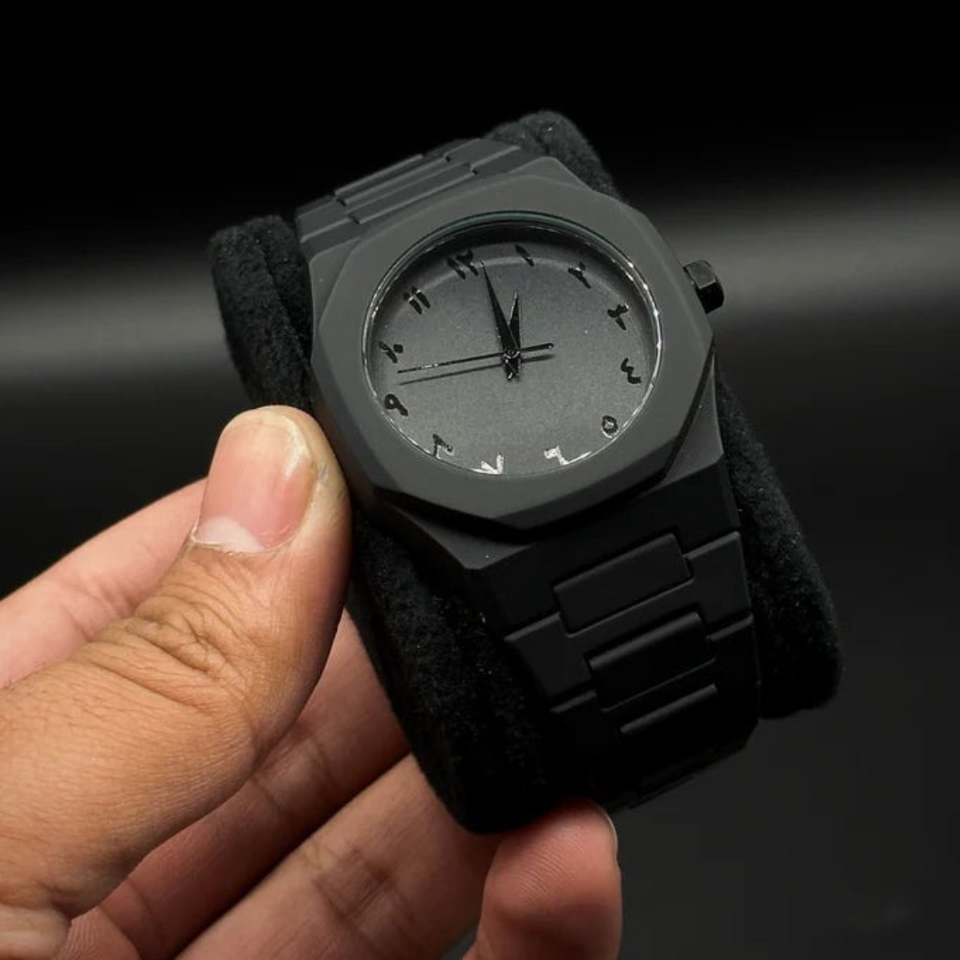 Arabic Aura Watch – All Black Edition