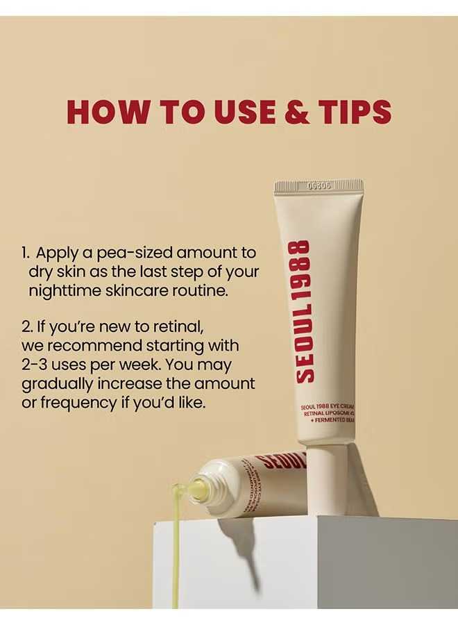 SEOUL 1988 Retinal Eye Cream – Anti-Aging Brightening Eye Cream with 4% Retinal Liposome