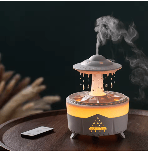 Mushroom Rain Cloud Humidifier with 7-Color LED Lights