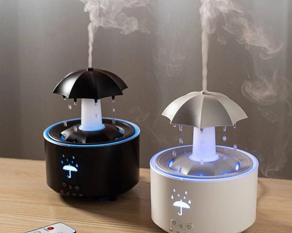 Water Drop Rainfall Aroma Diffuser – Ultrasonic Cool Mist Humidifier with 7-Color LED Lights, Essential Oil Aromatherapy & Silent Operation
