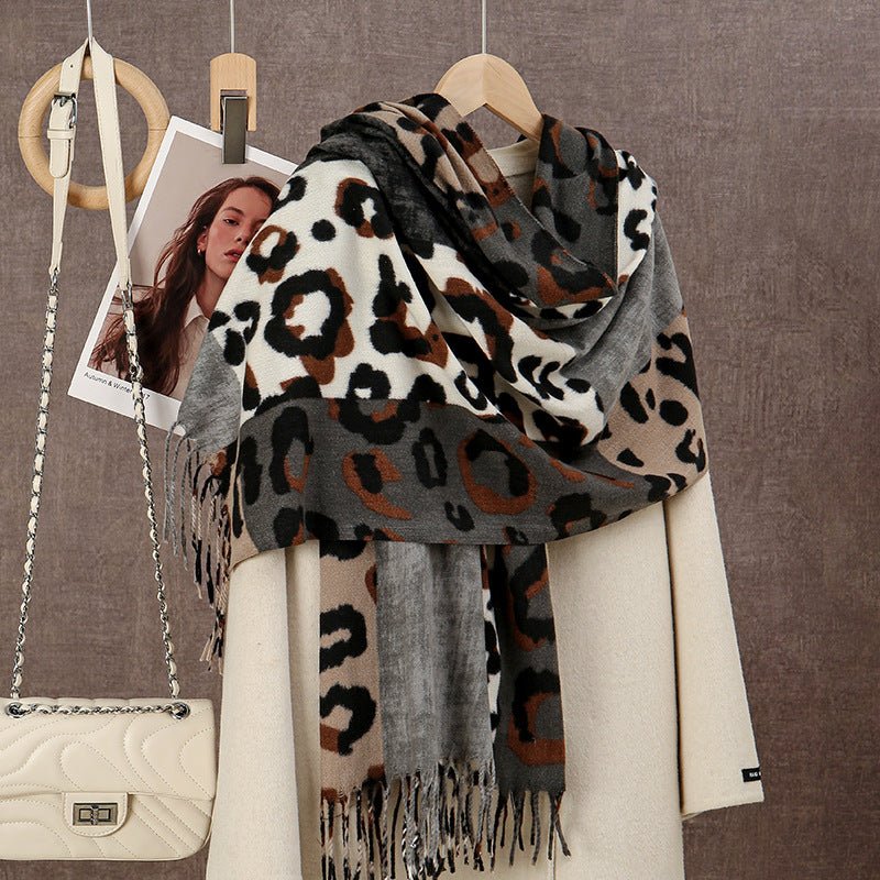 Women's Leopard Print Scarf Shawl