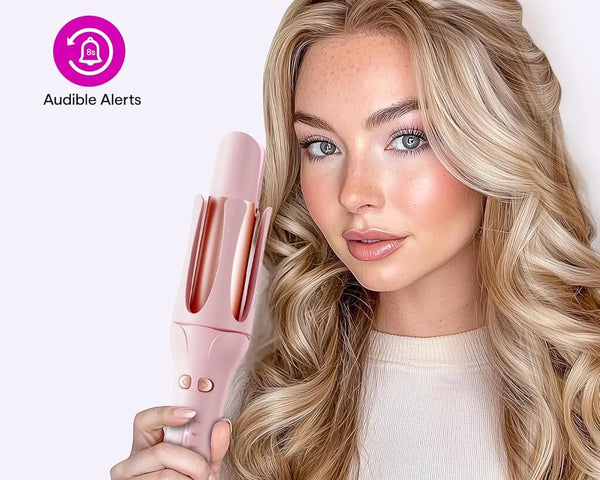 Automatic Curling Iron – One-Click Rotating Hair Curler with Ceramic Barrel, 5 Heat Settings (300℉–410℉) | Anti-Tangle, Anti-Scald & Frizz-Free Styling Tool