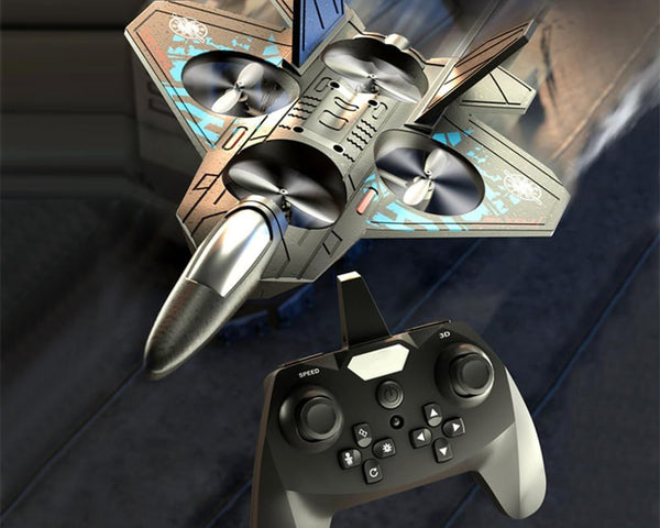 L0712 TAK TAK RC Fighter Jet Drone Toy – 2.4G Remote Control,6-Axis Gyro Stabilization, 360° Stunt Roll, LED Lights, Durable EPP Foam Aircraft