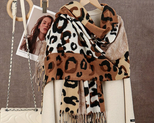Women's Leopard Print Scarf Shawl