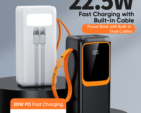 Micro Speed™ 30,000mAh Power Bank – 22.5W Super Fast Charging with LED Display & 7 Outputs
