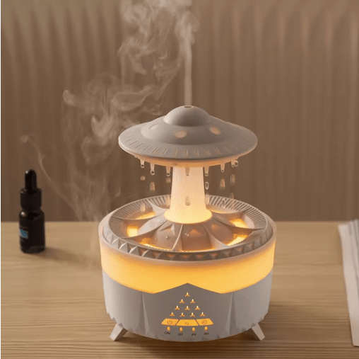 Mushroom Rain Cloud Humidifier with 7-Color LED Lights