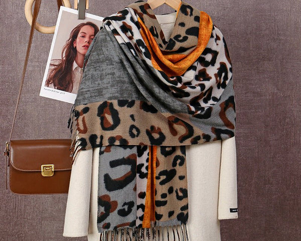 Women's Leopard Print Scarf Shawl