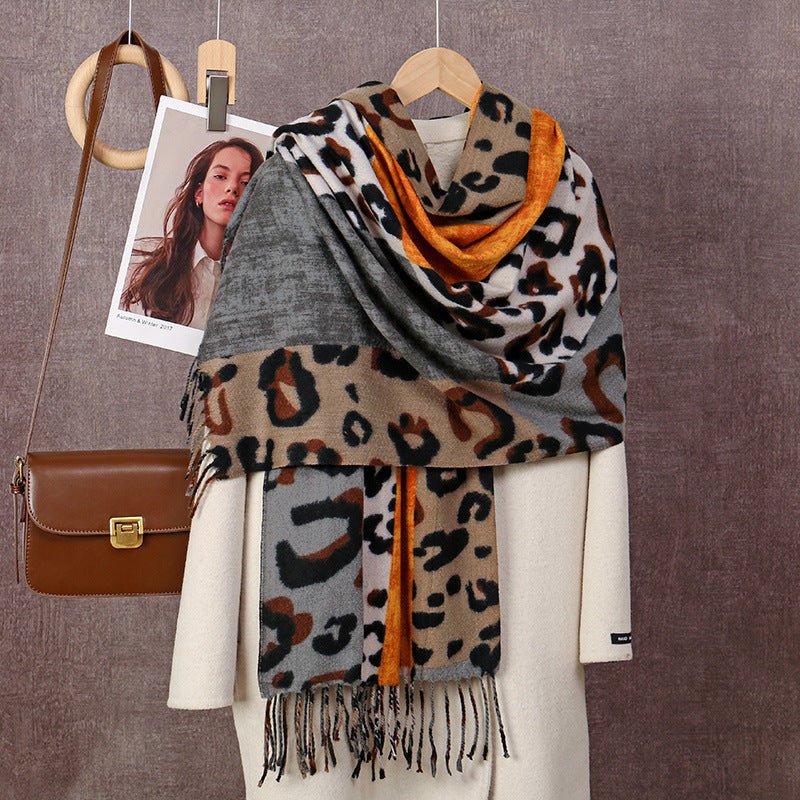 Women's Leopard Print Scarf Shawl