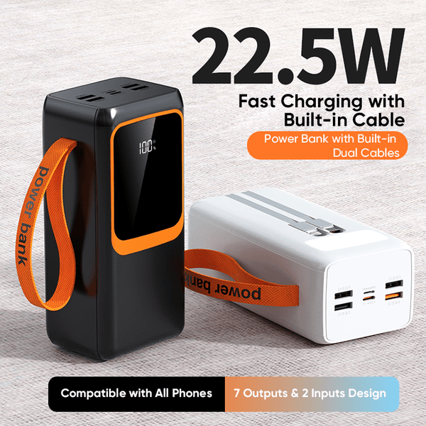 Micro Speed™ 30,000mAh Power Bank – 22.5W Super Fast Charging with LED Display & 7 Outputs